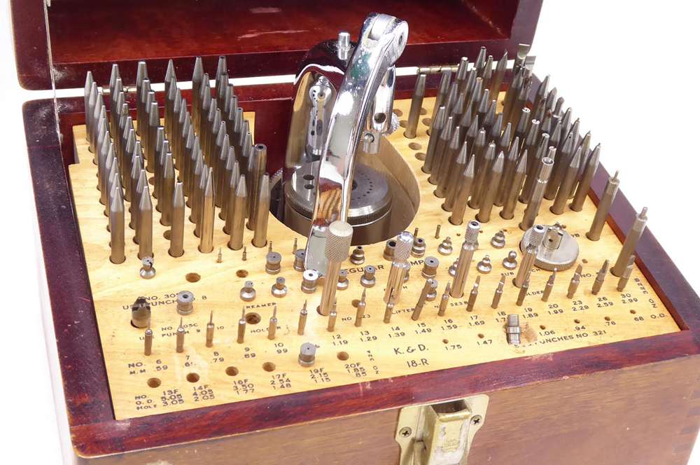 Jeu De Piquets D'horloger Ancien Kendrick & Davis Inverto - Série 18, Outillage US